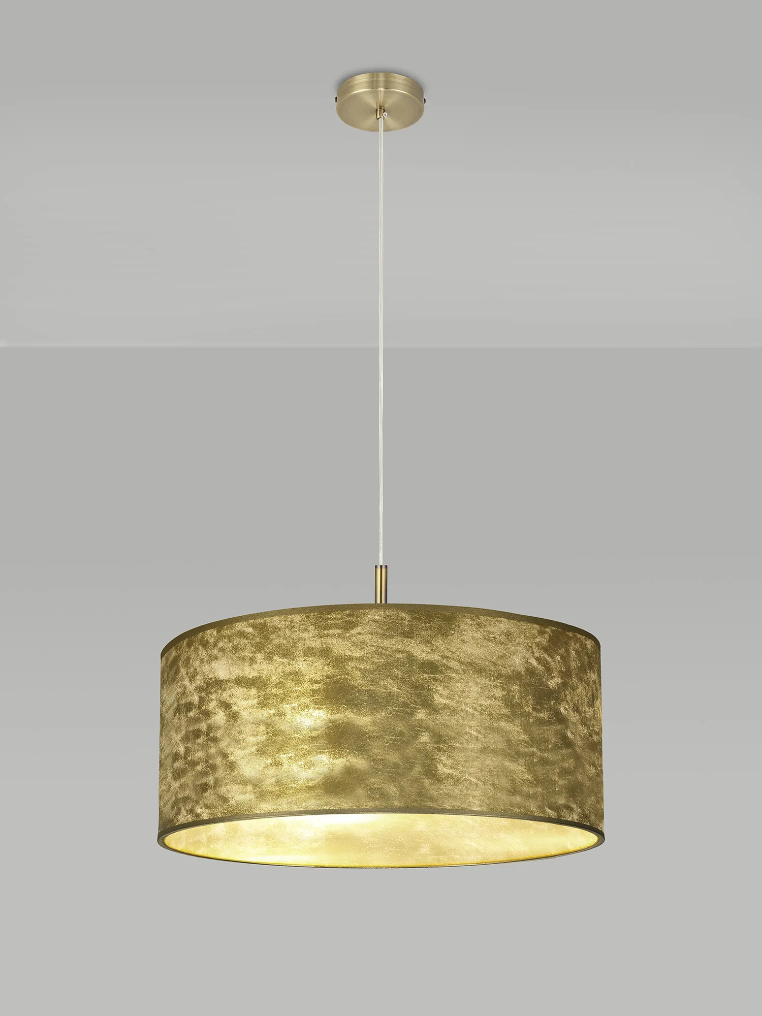 Baymont 60cm 5 Light Pendant Antique Brass; Gold Leaf DK0851  Deco Baymont AB GL